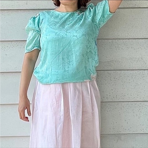 Flora Kung Petites silk jacquard top - Picture 7 of 8